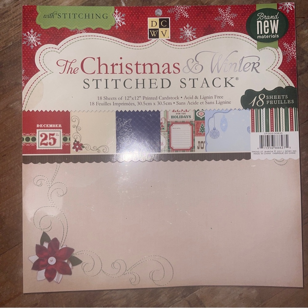 DWCV Christmas Stitching Craft Paper 18 pack